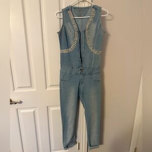 Women's Light Blue Denim Jumpsuit